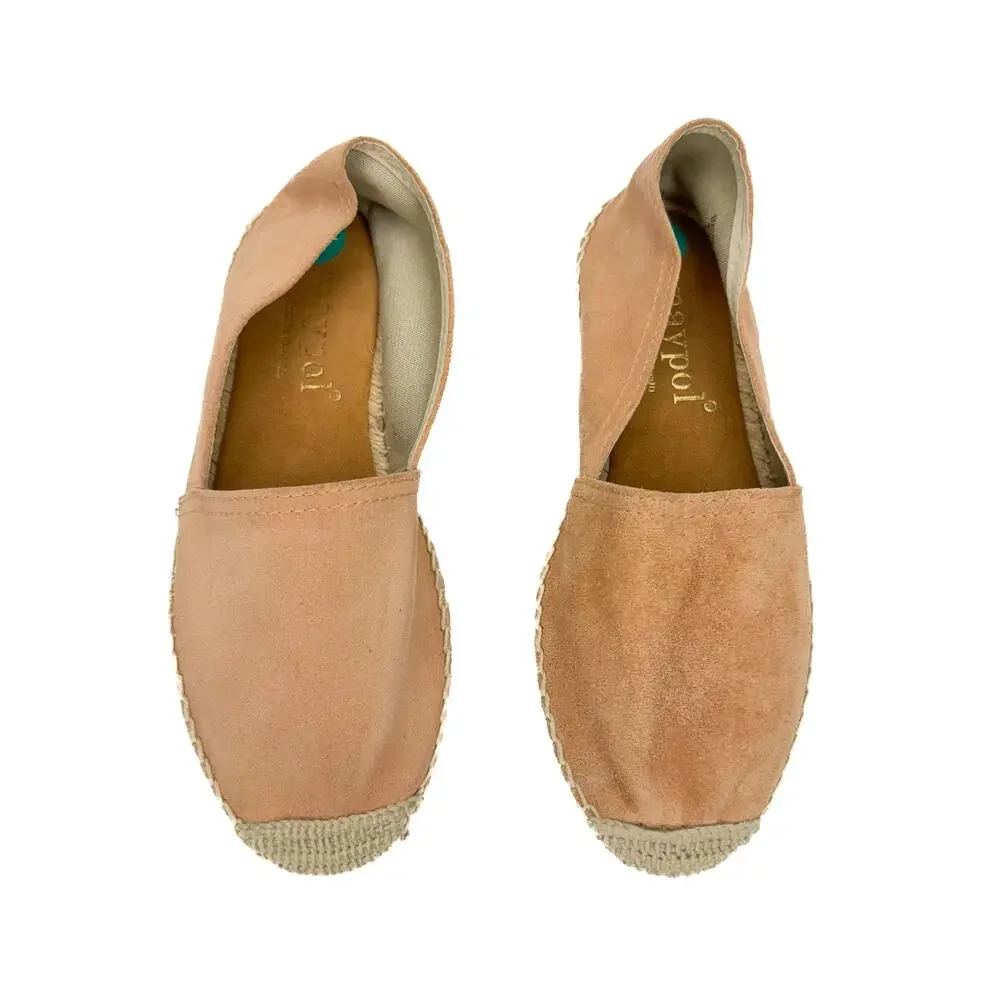 maypol Pink Suede Leather Espadrille Flats Sz‎ 8 Lightweight Soft Comfort Boho